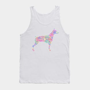 Dog Doberman Animal Pet Text Word Cloud Tank Top